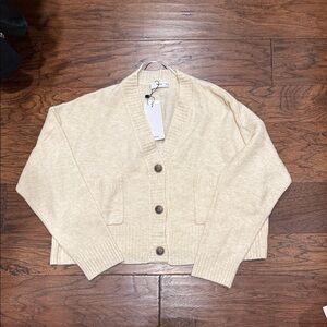 NWT Mango Cream Button-Up Cardigan
